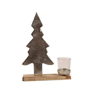 Nouvelle Conception de Cerf en Bois et Aluminium avec Finition Argentée sur Base en Bois, Décoration de Noël Antique pour la Maison, Produit en Vente - Product Image 2