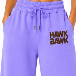 Pantalones deportivos de pierna ancha color lavanda para mujer, pantalones de algodón con forro polar, informales, holgados, con cordón, opciones de moda cómodas para el estilo de vida - Product Image 4
