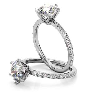 Elegant 18k Gold Lab Grown Diamond <b>Ring</b> Petite Round Brilliant Diamond Engagement <b>Ring</b> For Women Wear On Wedding, Party's - Product Image 4