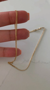 Vintage Gold Plated Box Chain Necklace Minimalist Style Unisex Daily Wear Zinc Alloy 14K Gold Curb Link Chain Gift - Product Image 3
