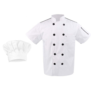 Nuevas Camisas de Chef Personalizadas de Manga Corta, Transpirables, de Algodón Ligero y Duradero, con Color y Logotipo Personalizados, Pantalones de Trabajo Unisex Listos para Usar - Product Image 5