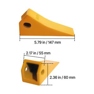 Dents de godet d'excavatrice robustes avec goupilles, lot de 10, jeu de dents de 5,79 pouces, compatibles avec les excavatrices des séries 23 et 230 - Product Image 2