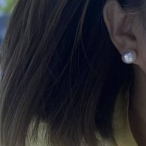 Pendientes de Perlas Naturales Aurora Redondas de 12-13 mm de Zhuji Wholesale, Fabricados en Oro Puro K, Edición 100% Perlas Naturales - Product Image 4