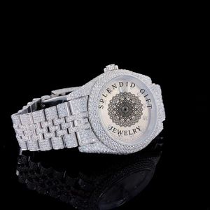 Reloj de Lujo para Hombre con Diamantes Moissanite, Cuarzo Analógico, Cristal de Zafiro, Movimiento ETA, Resistente al Agua 10m, Cierre Oculto - Product Image 6