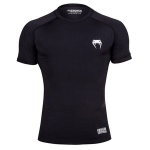 เสื้อรัดกล้ามเนื้อ MMA BJJ แบบพิมพ์ลายด้วยความร้อน ปรับแต่งได้ ผลิตจากโพลีเอสเตอร์ 100% แขนสั้น กระชับรูปทรง ระบายอากาศได้ดี แห้งเร็ว เหมาะสำหรับการฝึกซ้อมในยิม - Product Image 5