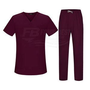 Tenue médicale tissée unisexe violette (ensemble) pour personnes âgées – Confort approuvé par médecins et infirmières – Uniforme d'hôpital moderne en Spandex/Polyester - Product Image 5