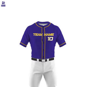 Nouvelle conception, haute qualité, 100% polyester, séchage rapide, léger, respirant, uniforme de softball, services OEM personnalisés, vente en gros - Product Image 3