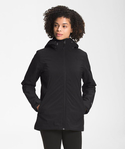 Abrigo de Invierno con Capucha para Mujer, Negro, Transpirable, de Lona, Manga Larga, Cierre de Cremallera, Impermeable, Informal, con Relleno de Poliéster - Product Image 1
