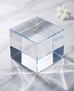 Acrylic Cube <b>Stand</b> Custom Solid Block Display for Jewelry and Retail Presentation - Product Image 3