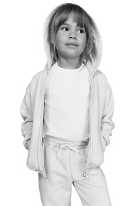 Vente en gros de sweat-shirt à capuche d'hiver respirant en polaire pour enfants unisexe, garçons et filles - Product Image 6