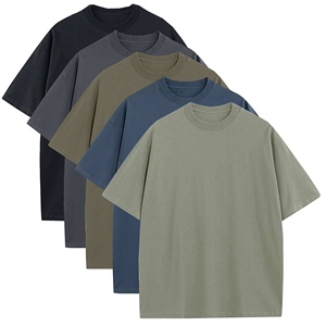 เสื้อยืดลำลองพรีเมียมสำหรับผู้ชาย ผ้าฝ้ายซูพิมา 180-300 กรัม หนัก ทรงโอเวอร์ไซส์ ไหล่ตก ไซส์ใหญ่ ระบายอากาศได้ดี แห้งเร็ว - Product Image 1
