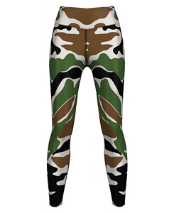 Leggings de yoga pour femme de qualité supérieure, imprimés par sublimation, 100 % polyester, écologiques, respirants, séchage rapide, taille mi-haute, longueur complète - Product Image 2