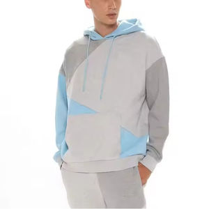 Wholesale OEM Men Plain Sweat Suits with Contrast Stripe Hooded <b>Jackets</b> Men Jogging Tracksuit with Hood - Product Image 4