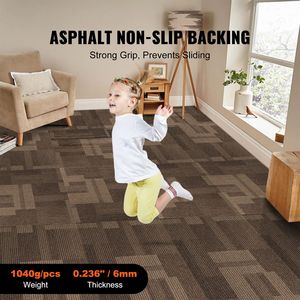 Piastrelle per Moquette Imbottite Riutilizzabili 60x60 cm, Facile Installazione Fai-da-Te, per Camera da Letto e Soggiorno, Motivo Rettangolare con Imbottitura Integrata - Product Image 5