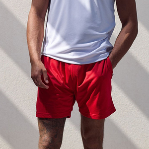 Shorts en polyester tissé respirant et à séchage rapide OEM avec poches, vêtements de sport pour hommes, shorts de fitness pour hommes - Product Image 1