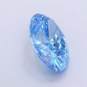 Diamant ovale de 3 carats, cultivé en laboratoire CVD, couleur bleu vif fantaisie, clarté VVS2, polissage excellent, pierre précieuse de luxe premium, pierre brute - Product Image 4