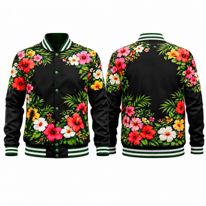 Custom Letterman Varsity <b>Jacket</b> Stand Collar Zipper Closure Machine Washable Winter Wear <b>Smart</b> Stylish Men - Product Image 5
