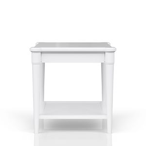 Tavolino da salotto bianco con cassetti contenitore e finitura elegante - Product Image 4