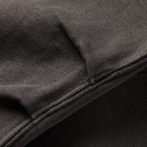 Sweat-shirt à capuche court pour homme en mélange de coton premium, coupe ample décontractée, poignets et ourlet côtelés, style streetwear urbain tendance - Product Image 5