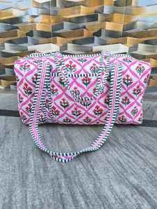 Magnifique sac de voyage pour femmes - Tissu en coton écologique, grande capacité, durable et léger avec fermeture à glissière - Product Image 2