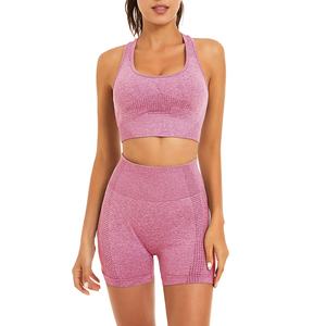 Haute qualité 2026 femmes Fitness Gym porter Sexy chemise à manches courtes genou Leggings solide motif bouton motif 2 pièces Yoga ensemble - Product Image 2