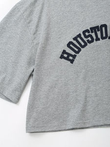 Camiseta Gráfica Unisex Houston 1987 2026 Gris Jaspeado Oversize con Texto Negro Estilo Varsity Streetwear Top de Verano HD - Product Image 2