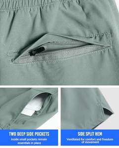 Pantalon de jogging 2-en-1 pour hommes, avec poche intérieure, double couche, idéal pour la course et l'entraînement en salle de sport – Vente en gros - Product Image 2