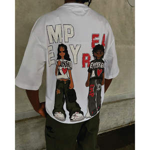 T-shirt personnalisé pour homme, coupe ample, imprimé, 100% coton, grandes tailles, t-shirt ample pour homme - Product Image 2