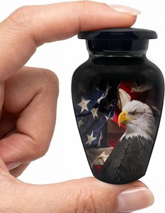 Juego de 4 Urnas de Cremación American Eagle Plateadas para Adultos, Recipiente para Cenizas Conmemorativas, Urna Clásica de Recuerdo con Bolsa Gratis - Product Image 5