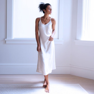 Women's Handmade Breathable Cotton Vintage Midi <b>Dress</b> V-neck <b>Bell</b> <b>Sleeve</b> A-Line Silhouette High Waist Loose Flowy Summer Casual - Product Image 1