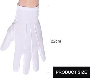 3 paires de gants de costume blancs à trois brins, gants pour hommes blancs, gants de costume en nylon pour serveur de smoking - Product Image 2