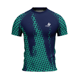 Haut de sport personnalisé pour homme, coupe classique, respirant, imprimé sur mesure, séchage rapide, antibactérien, manches courtes, pour le loisir - Product Image 1