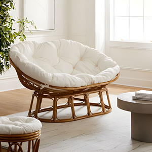 Confortable balcon extérieur jardin station balnéaire chaises paresseuses naturelles taille personnalisée loisirs rotin papasan chaise - Product Image 5
