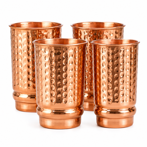 Hammered <b>Copper</b> Tumbler Premium Solid <b>Copper</b> Drinkware Cups India <b>Copper</b> <b>Utensils</b> Manufacturer Wholesale Reusable Pure <b>Copper</b> - Product Image 6