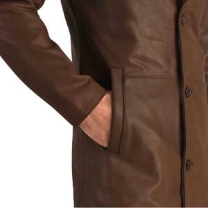 Gabardina de un Solo Pecho Marrón para Hombre, Abrigo Largo Elegante, Ropa de Invierno Premium, Diseño Duradero, Moderno y Elegante 2026 - Product Image 5