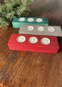 Porte-bougie en bois sur mesure, design luxueux, bois d'acacia, décoration de Noël pas chère, porte-bougie - Product Image 6