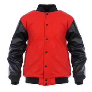 High Quality Crew Neck Letterman Varsity <b>Jacket</b> Men Plus Size <b>Leather</b> Sleeve Men's College Varsity <b>Jackets</b> In Wholesale Price - Product Image 1