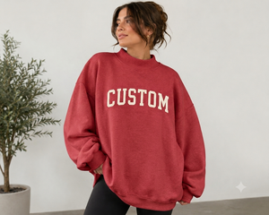Sudadera Oversize de Cuello Alto para Mujer, Estilo Vintage, de Algodón Grueso Premium, Ajuste Relajado, Manga Larga, Casual - Product Image 1