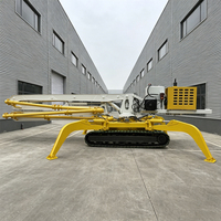 Grue de distribution de béton automotrice pour immeubles de grande hauteur - Système hydraulique sur chenilles avec télécommande pour grue
