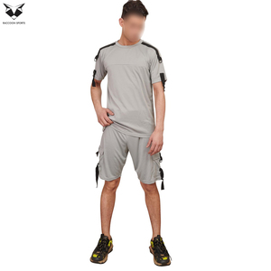 Conjunto de Camisa y Pantalones Cortos de Verano para Hombre, Color Sólido, Personalizable, Último Modelo 2026, Gran Venta - Product Image 3