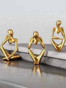 Escultura de Aluminio de Diseño para el Hogar, Adorno Metálico Artístico que Eleva el Diseño Interior Moderno - Product Image 3