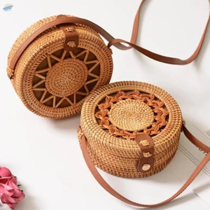 Bolso de Mano de Ratán Tejido a Mano Personalizado |   Bolso Tote Tipo Cesta Ecológico para Mujer |   Directo de Fábrica Vietnam - Product Image 4