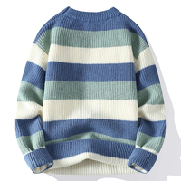 Pulls d'hiver classiques pour hommes 100% coton respirant léger tricoté OEM anti-plis HEATHER