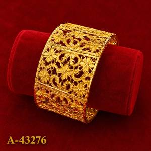 Bracelets tibétains en laiton avec incrustation de cristaux, bijoux classiques pour femmes, mariage et soirée, plaqué or 14 carats, modèle A-43214 - Product Image 5