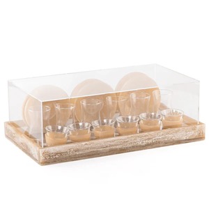 Juego de Té Velanora Prestige, Bandeja de Servicio Exclusiva de Resina Epoxi con Cúpula Acrílica Transparente, Juego de Tazas y Platos para Hoteles de Lujo y Fiestas - Product Image 3