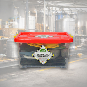ชุดอุปกรณ์รับมือเหตุฉุกเฉิน SABER Universal Spill Response Kit ขนาด 20 ลิตร กล่องใส พร้อมแผ่นดูดซับ ถุงมือ และถุงเก็บของเสียอันตราย - Product Image 2