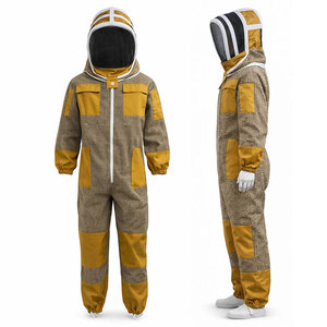 Combinaison d'apiculture décontractée MAKUM INTERNATIONAL avec voile intégré, motif à carreaux jaunes, en nylon, protection intégrale du corps, toutes saisons - Product Image 6