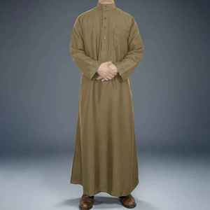 Classic <b>Men</b> Jubba Traditional Arabic <b>Thobe</b> Long Sleeve Muslim Clothing Wholesale Manufacturer <b>Men</b> Jubba - Product Image 5