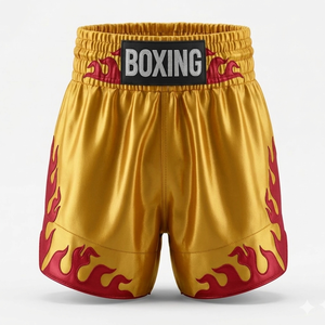 Pantalones Cortos de Muay Thai Inspirados en la Tradición con Cinturillas de Soporte Estructural para Ambientes Tropicales Húmedos, con Etiquetas Personalizadas - Product Image 4