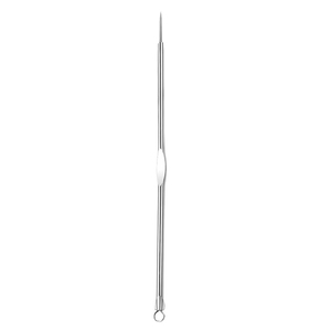 Outil d'élimination des points noirs, lot de 2 aiguilles à acné en acier inoxydable à double tête pour éliminer les points noirs - Product Image 1
